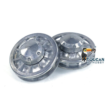 1 Pair Metal Idlers With Wheel Caps Bearings DIY Parts for Heng Long 1/16 RC Battle Tanks German Tiger I 3818 Durable Accessory