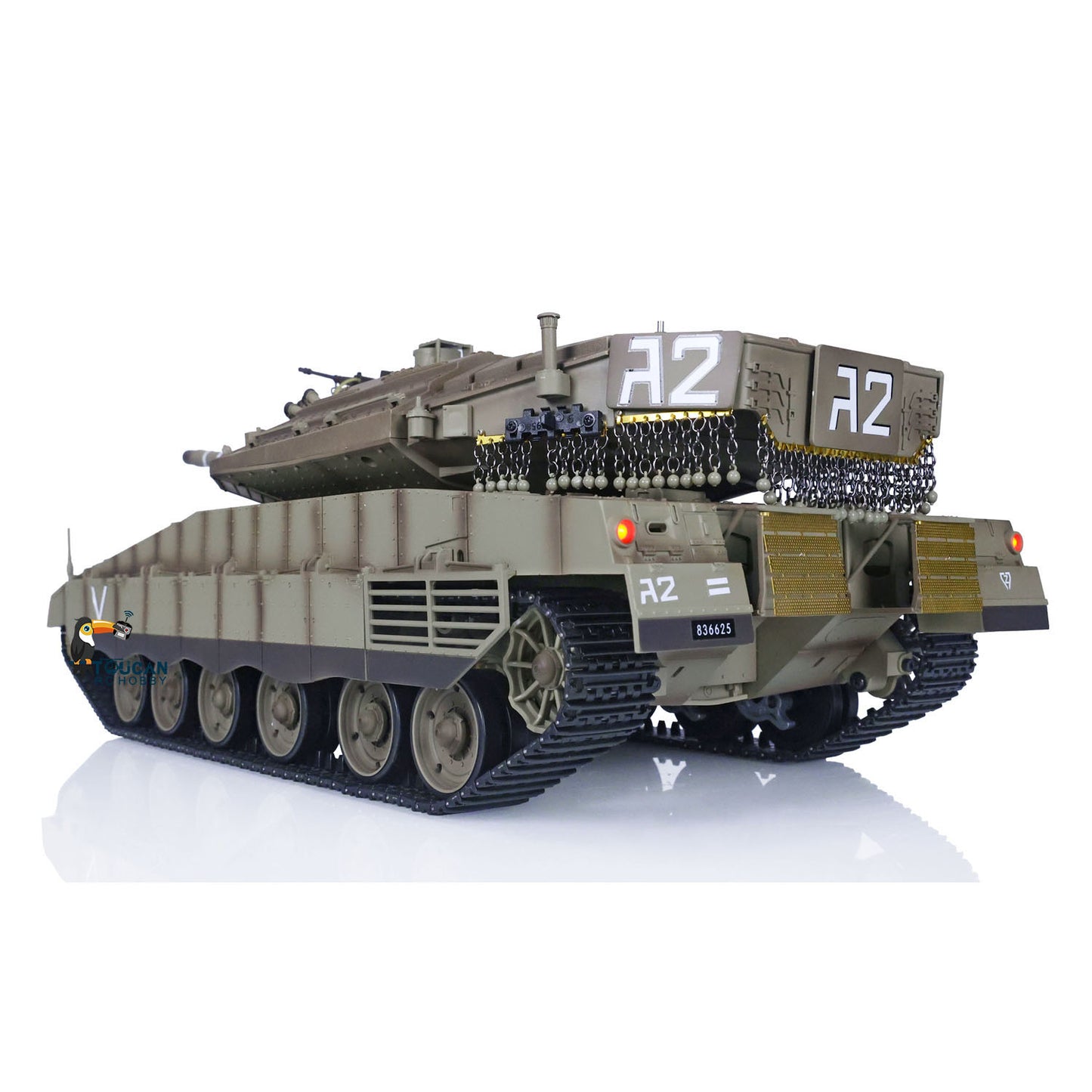 Heng Long 1:16 Military RC Battle Tank IDF Merkava MK IV 3958 With Turret 360 Rotating Barrel Recoil BB Shooting Bullets Model