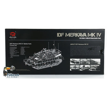 1:16 Scale 2.4GHz 7.0 3958 -1 RC Tank IDF Merkava MK IV Metal Driving Gearbox Steel Gears Military Tanks Collections Display