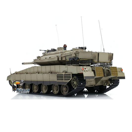 1:16 Scale 2.4GHz 7.0 3958 -1 RC Tank IDF Merkava MK IV Metal Driving Gearbox Steel Gears Military Tanks Collections Display