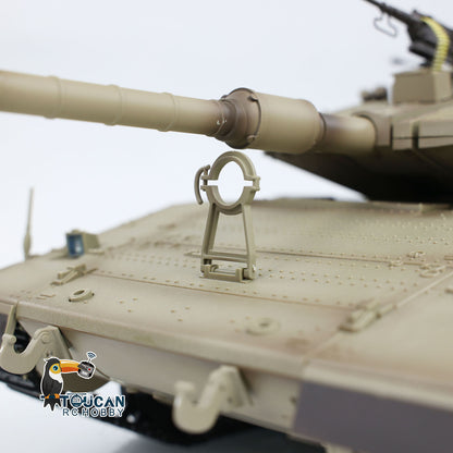 Heng Long 1:16 Military RC Battle Tank IDF Merkava MK IV 3958 With Turret 360 Rotating Barrel Recoil BB Shooting Bullets Model