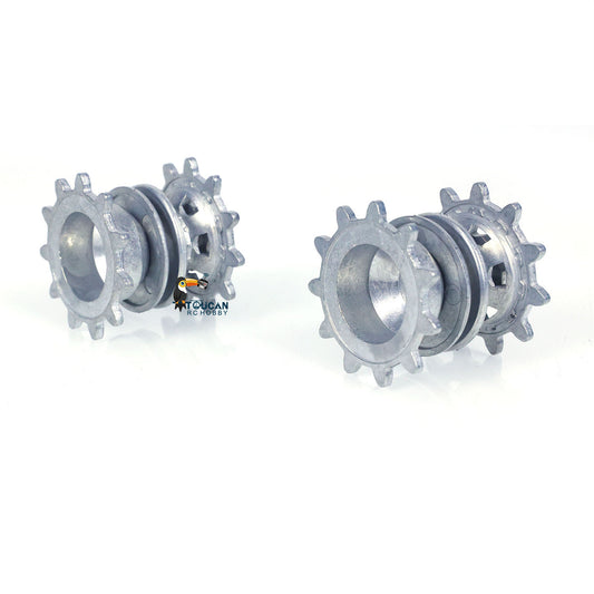 1Pair Metal Sprockets Driving Wheels for 1/16 Heng Long RC Tank TK6.0 TK7.0 Leopard2A6 3889 Military Model Spare Parts