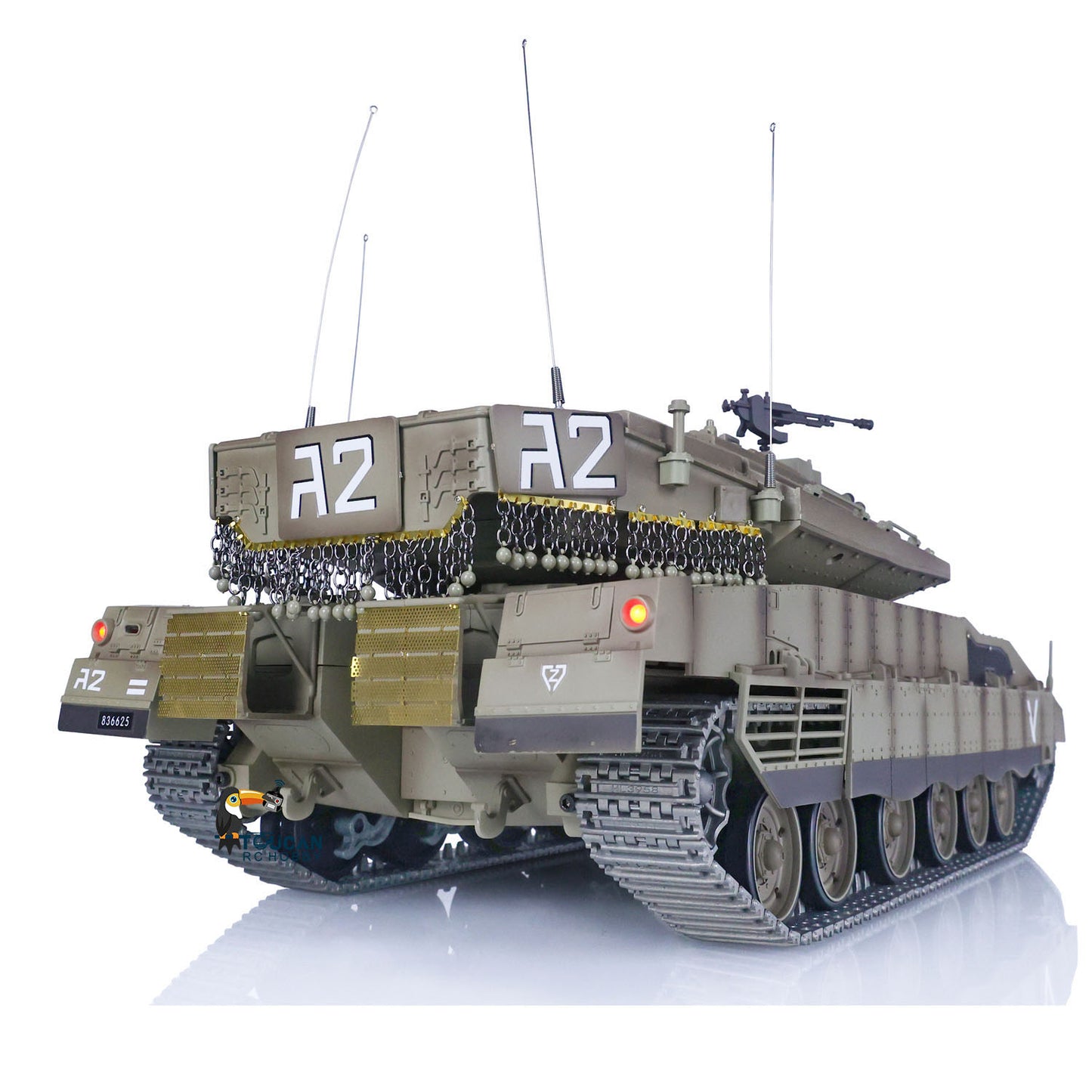 Heng Long 1:16 RC Main Battle Tank IDF MerkavMa K IV FPV 3958 Upgrade Edition With metal Tracks Driving Wheels Idlers FPV Camera