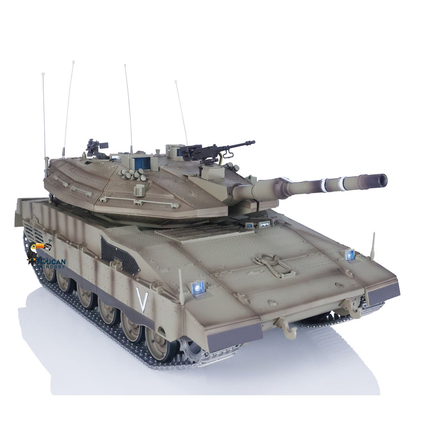 Heng Long 1:16 RC Main Battle Tank IDF MerkavMa K IV FPV 3958 Upgrade Edition With metal Tracks Driving Wheels Idlers FPV Camera