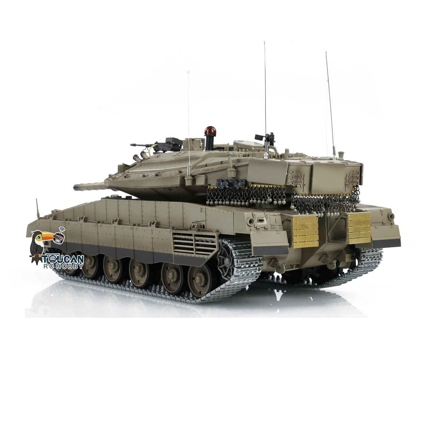 Heng Long RC Tanks Model 1/16 Scale IDF Merkava MK IV With Airsoft Open Fire Smoking 360 Turret Rotary Recoil Barrel