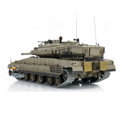 Heng Long RC Tanks Model 1/16 Scale IDF Merkava MK IV With Airsoft Open Fire Smoking 360 Turret Rotary Recoil Barrel