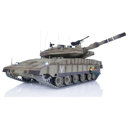 Heng Long 1:16 RC Main Battle Tank IDF MerkavMa K IV FPV 3958 Upgrade Edition With metal Tracks Driving Wheels Idlers FPV Camera