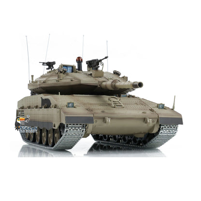 Heng Long RC Tanks Model 1/16 Scale IDF Merkava MK IV With Airsoft Open Fire Smoking 360 Turret Rotary Recoil Barrel