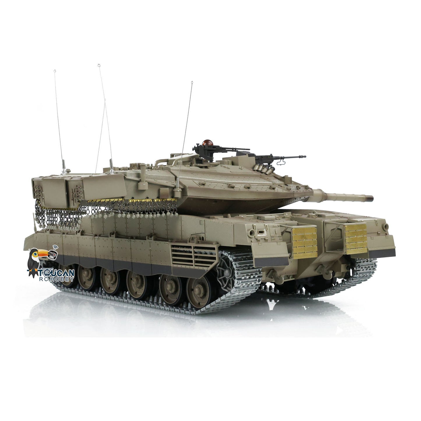 Radio Control Tank 1/16 Heng Long IDF Merkava MK IV 3958 Comes With 360 Turret Rotary Upgrade Edition Recoil Barrel Sound Light RTR