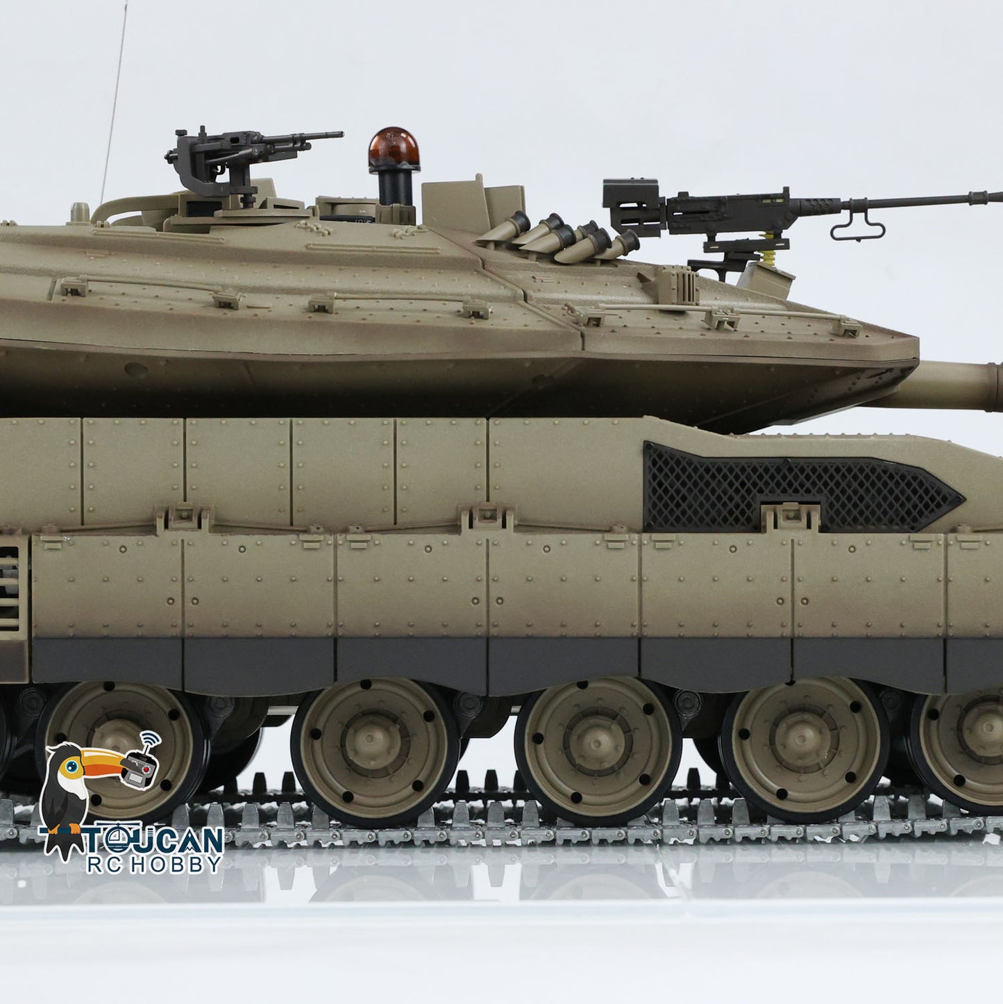 Heng Long RC Tanks Model 1/16 Scale IDF Merkava MK IV With Airsoft Open Fire Smoking 360 Turret Rotary Recoil Barrel