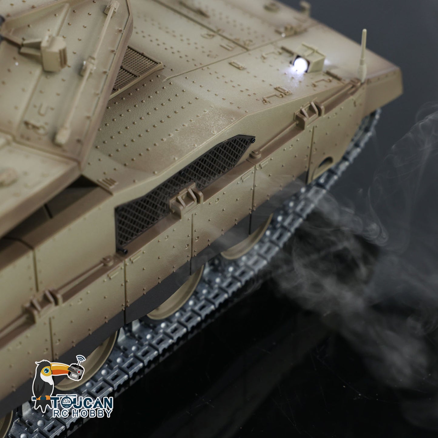 Heng Long RC Tanks Model 1/16 Scale IDF Merkava MK IV With Airsoft Open Fire Smoking 360 Turret Rotary Recoil Barrel