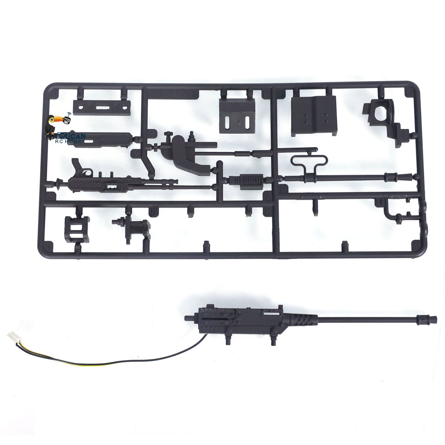 US Warehouse Plastic Machine Gun with Light for 1/16 Heng Long RC Tank IDF Merkava MK IV 3958 Radio Control Panzer