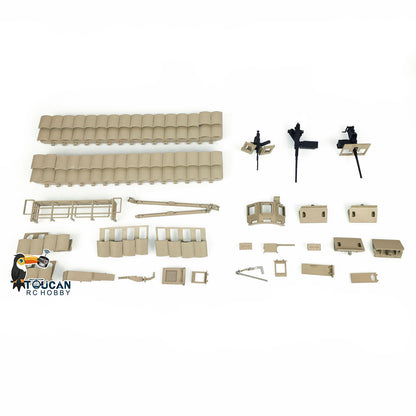 U.S.A M1A2 Abrams TUSKII Upgrade Metal Set for Tamiya Henglong Trumpeter 1/16 Scale Plastic RC Tanks to Modification DIY