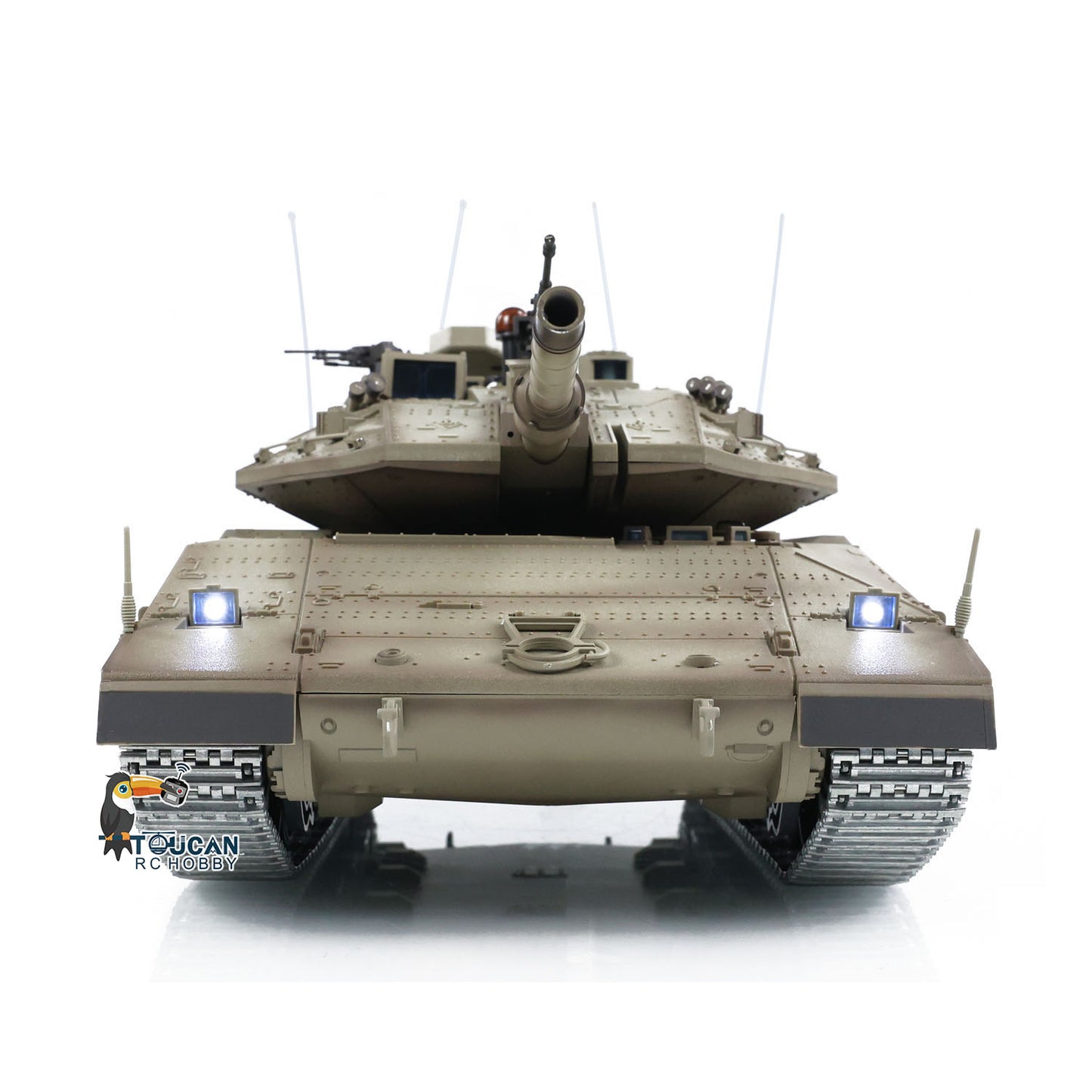 Heng Long RC Tanks Model 1/16 Scale IDF Merkava MK IV With Airsoft Open Fire Smoking 360 Turret Rotary Recoil Barrel