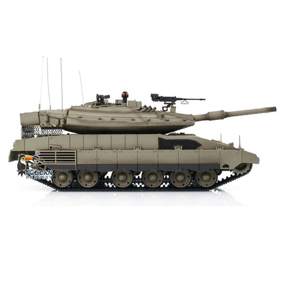 Heng Long 1:16 Military RC Battle Tank IDF Merkava MK IV 3958 With Turret 360 Rotating Barrel Recoil BB Shooting Bullets Model