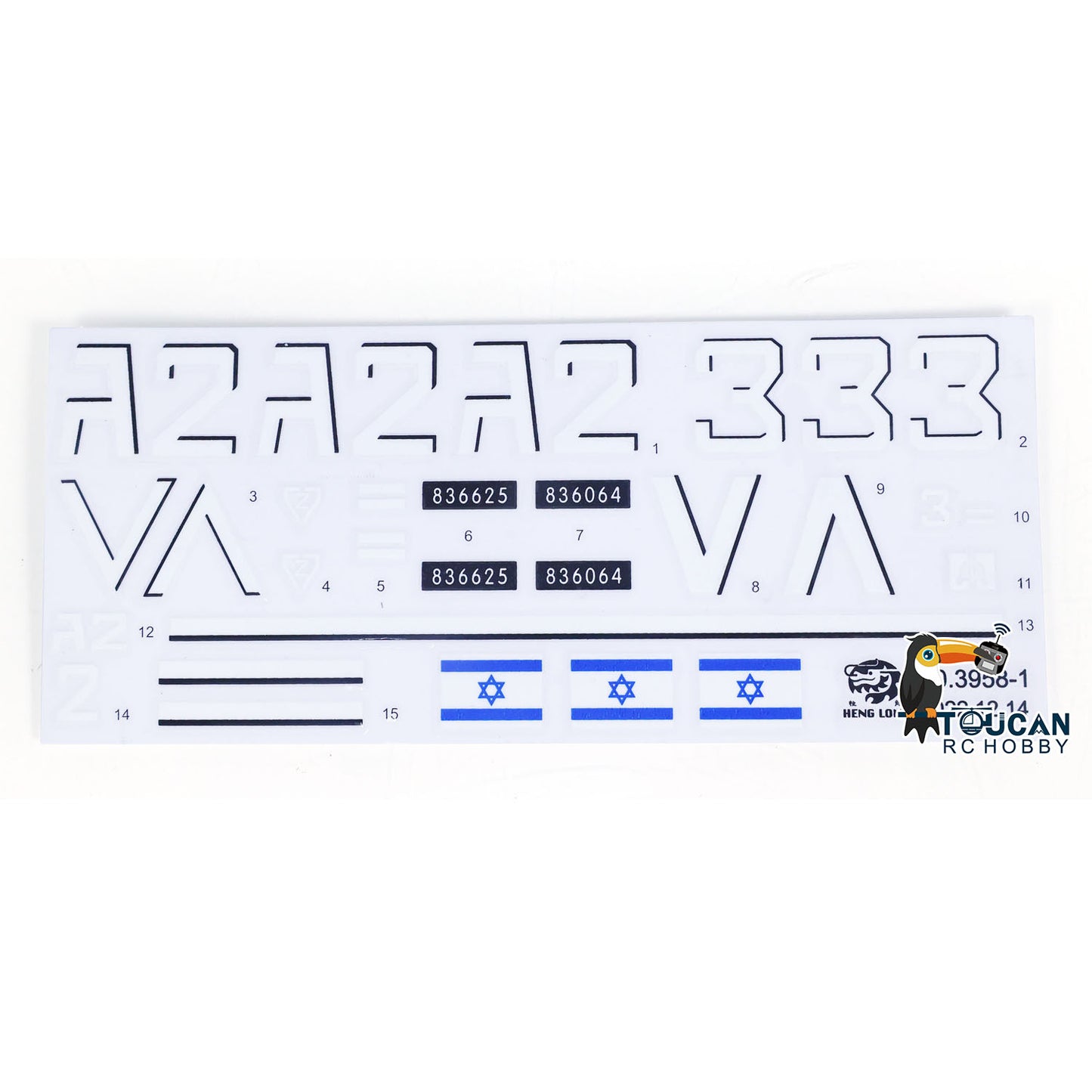 Heng Long RC Tank Stickers for 1/16 IDF Merkava MK IV 3958 Remote Control Tanks