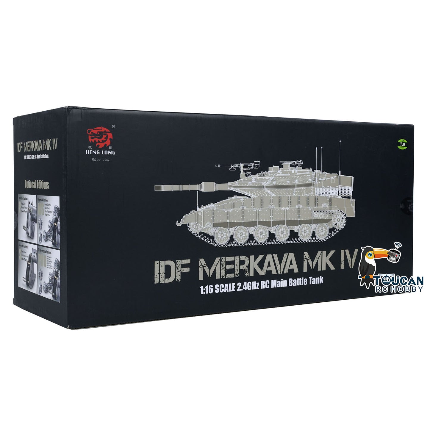 Heng Long Plastic RC Main Battle Tank 1/16 IDF Merkava MK IV 3958 Remote Control Panzer Military Vehicles BB Combating