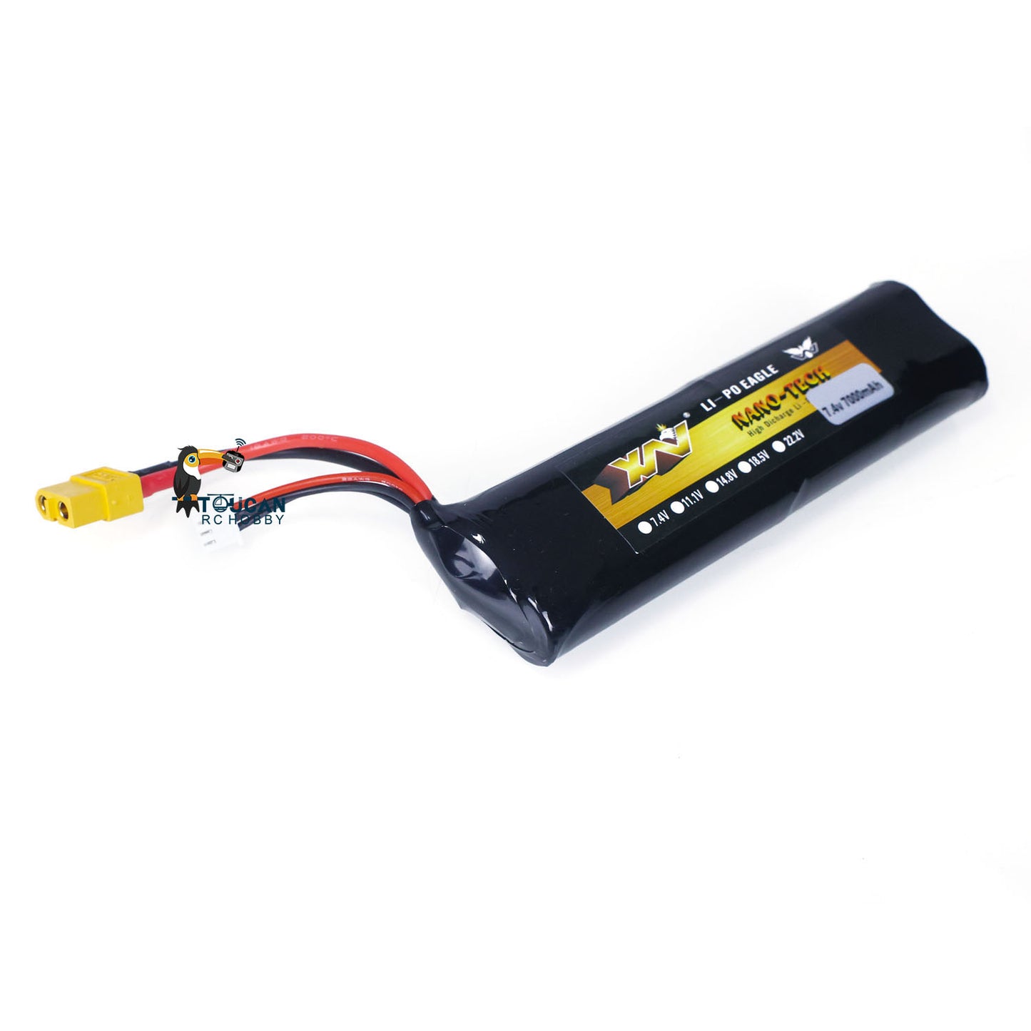 7000mAh 7.4V Lithium Polymer Battery Rechargable for Heng Long 1/16 Scale RC Tank Model USA Abrams German 3918 Tiger I 3818