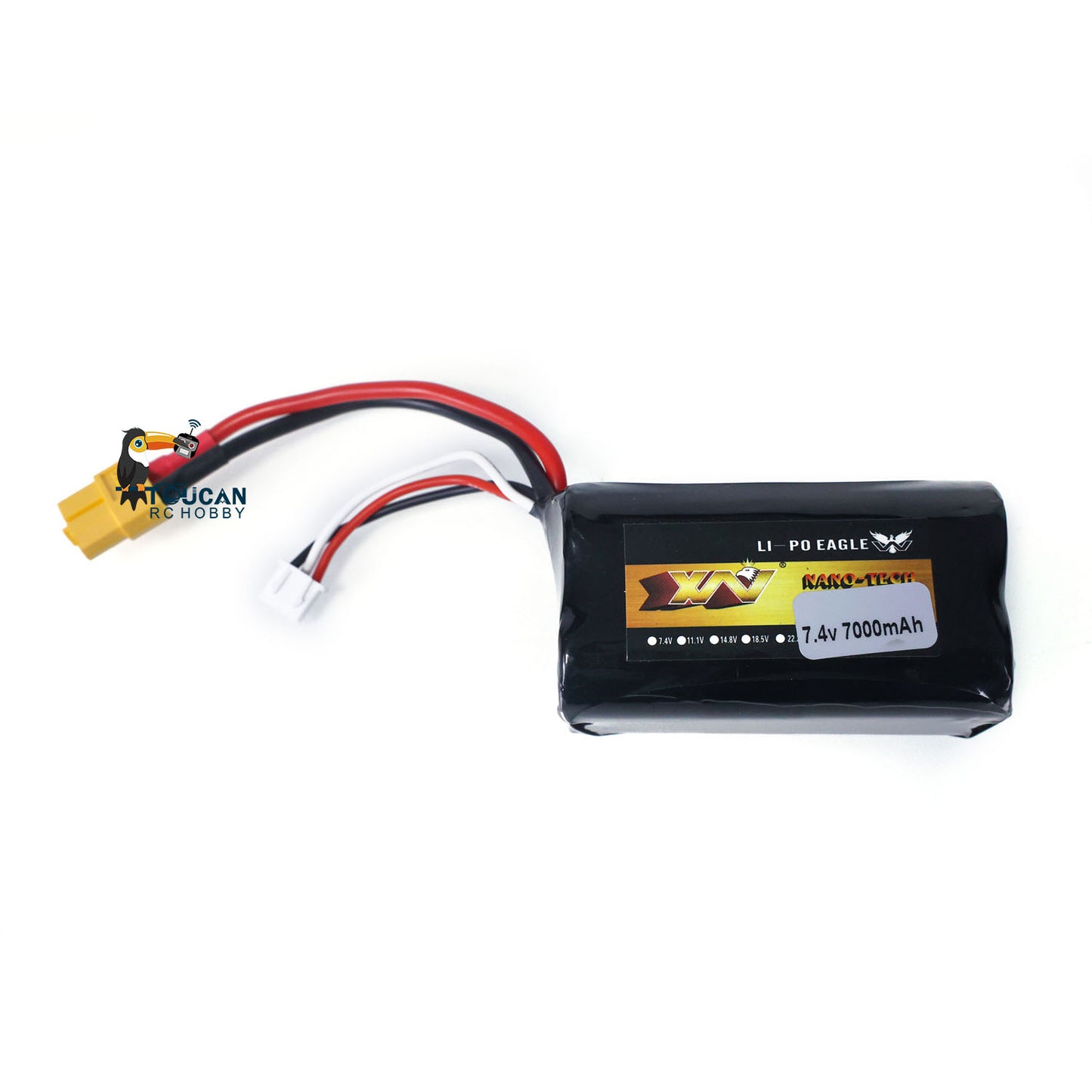 7000mAh 7.4V Lithium Polymer Battery Rechargable for Heng Long 1/16 Scale RC Tank Model USA Abrams German 3918 Tiger I 3818