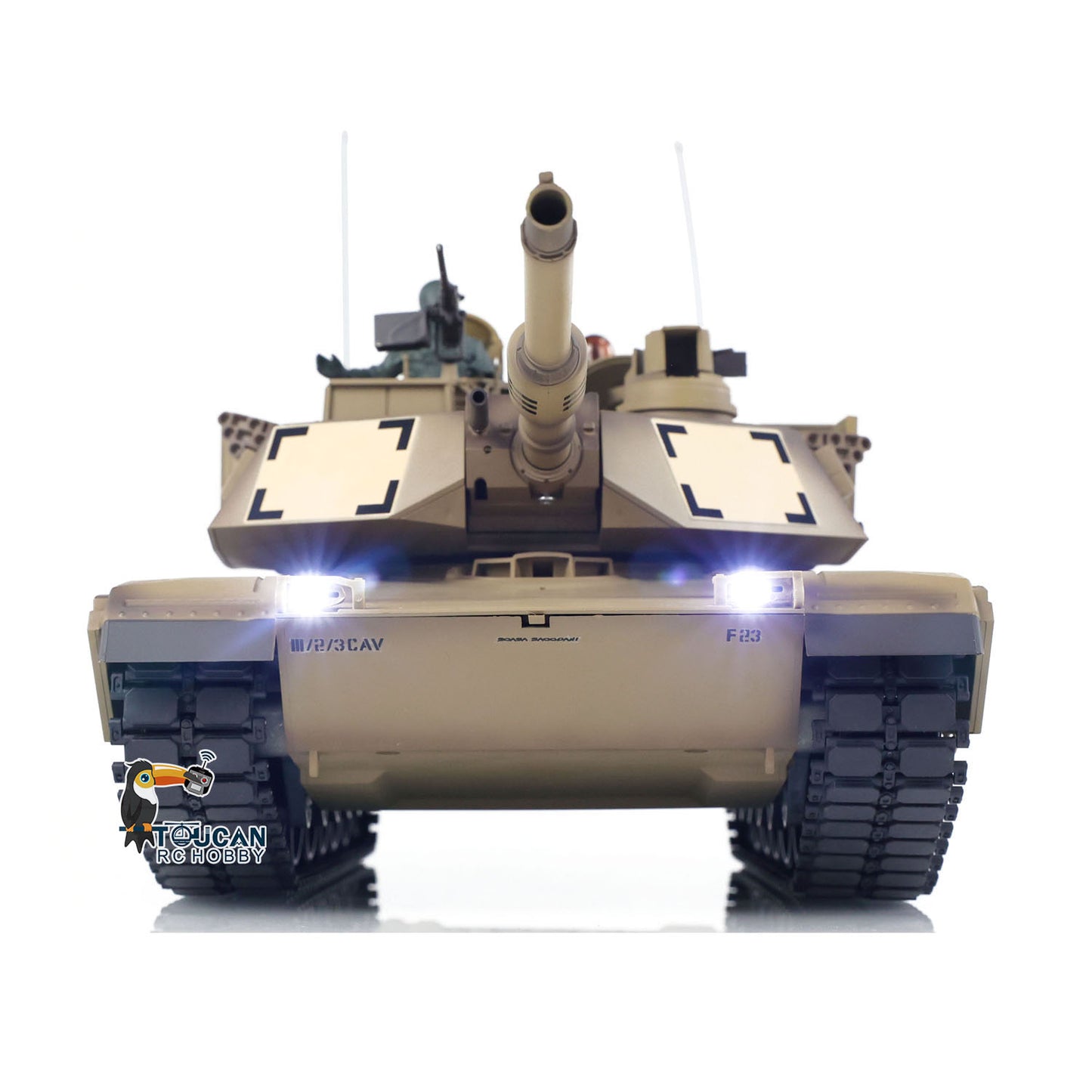 Henglong 1/16 7.0 USA M1A2 Abrams RTR RC Tank Model 3918 Barrel Recoil 360 Degrees Turret Steel Gearbox First Person View