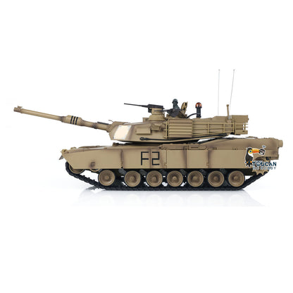 Henglong 1:16 7.0 USA M1A2 Abrams RC Battle Tank 3918 RTR Model 360 Degrees Turret Barrel Recoil Plastic Upper Hull Tracks Wheels