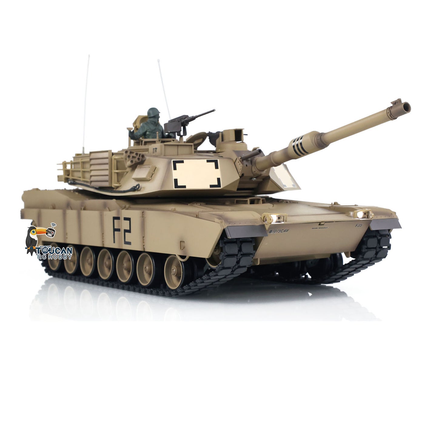 Henglong 1/16 7.0 USA M1A2 Abrams RTR RC Tank Model 3918 Barrel Recoil 360 Degrees Turret Steel Gearbox First Person View