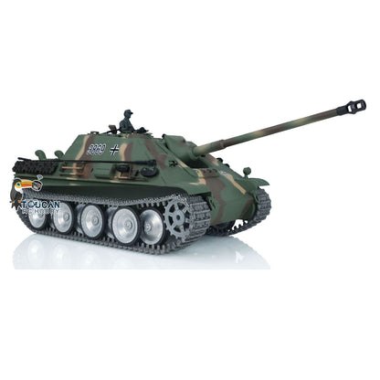 Henglong 1/16 TK7.0 Customized Radio Control Tank 3869 Jadpanther RTR RC Tank w/ Metal Road Wheel Tracks Idler Sprocket Wheel Smoking