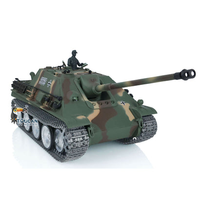 Henglong 1/16 TK7.0 Customized Radio Control Tank 3869 Jadpanther RTR RC Tank w/ Metal Road Wheel Tracks Idler Sprocket Wheel Smoking