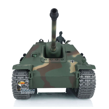 Henglong 1/16 TK7.0 Customized Radio Control Tank 3869 Jadpanther RTR RC Tank w/ Metal Road Wheel Tracks Idler Sprocket Wheel Smoking