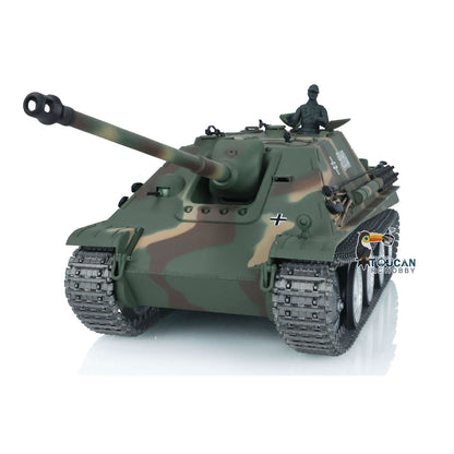 Henglong 1/16 TK7.0 Customized Radio Control Tank 3869 Jadpanther RTR RC Tank w/ Metal Road Wheel Tracks Idler Sprocket Wheel Smoking