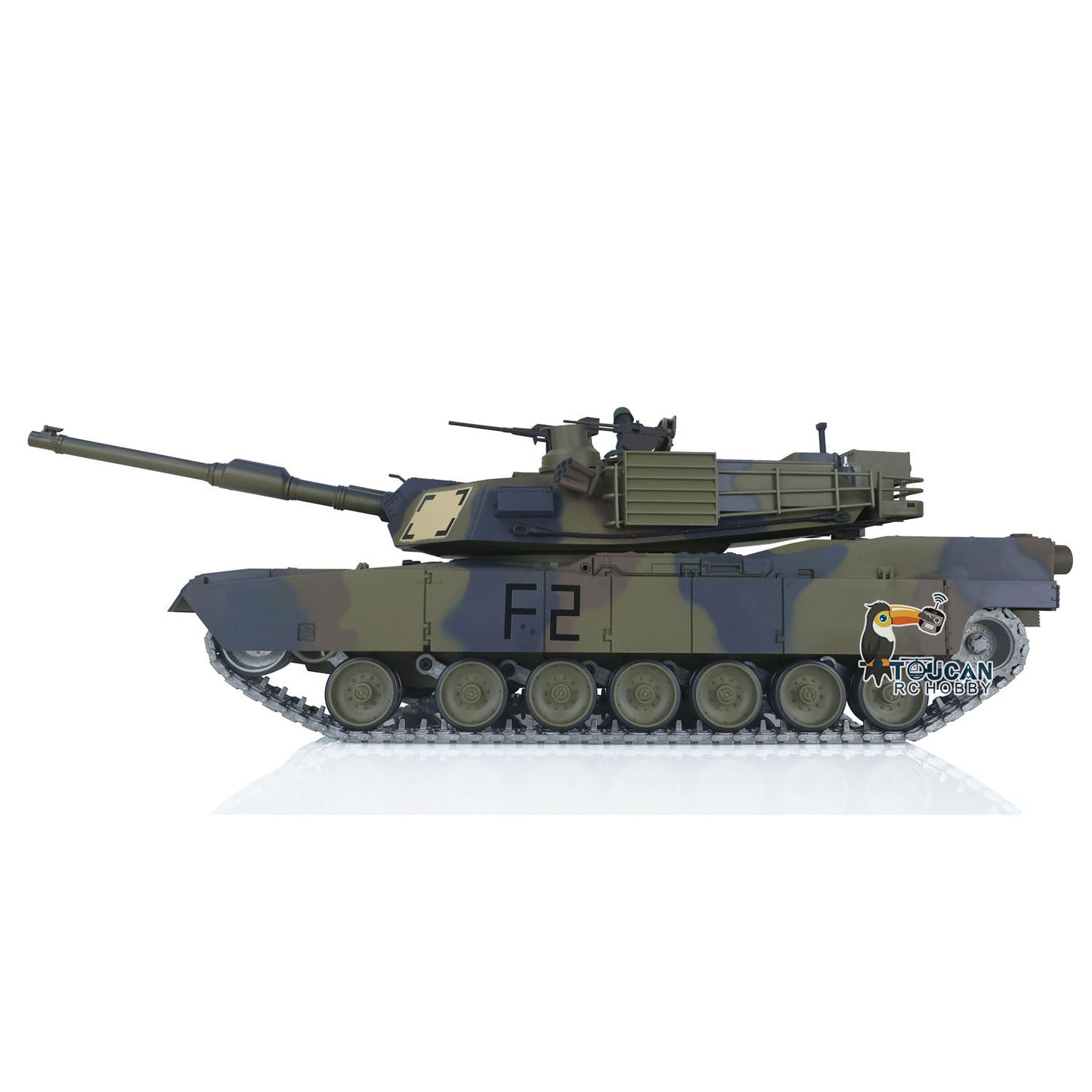 Henglong 1:16 Scale 7.0 Upgrade Edition M1A2 Abrams RTR RC Tank 3918 360 Degrees Turret Barrel Recoil Metal Tracks Idlers FPV