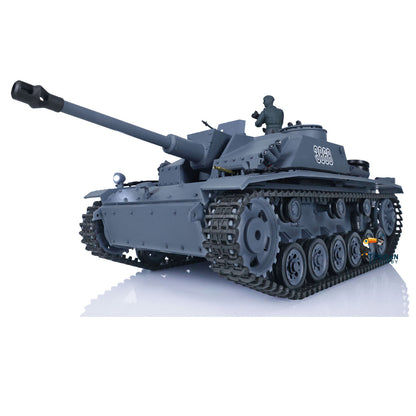 Henglong 1/16 7.0 Plastic RC Tank 3868 German Stug III RTR Machine Gun Smoking BB Shooting Infrared Combating System