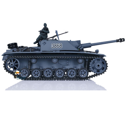 Henglong 1/16 7.0 Plastic RC Tank 3868 German Stug III RTR Machine Gun Smoking BB Shooting Infrared Combating System