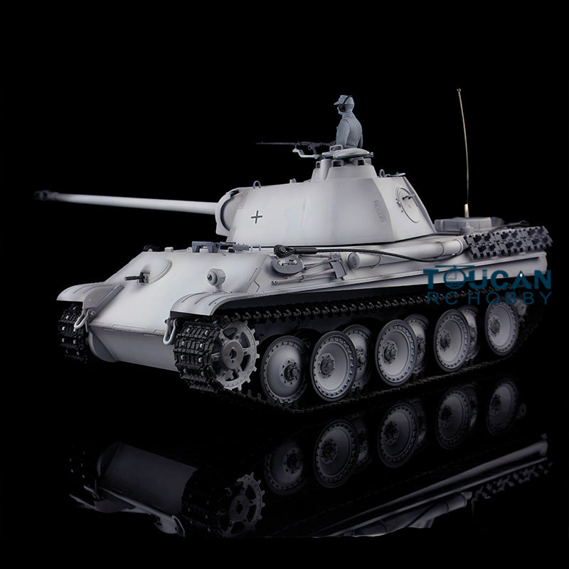 Henglong 1/16 TK7.0 RC Tank Plastic German Panther G 3879 RTR BB Shooting Tank w/ 360 Degrees Rotating Turret Infrared Battle System