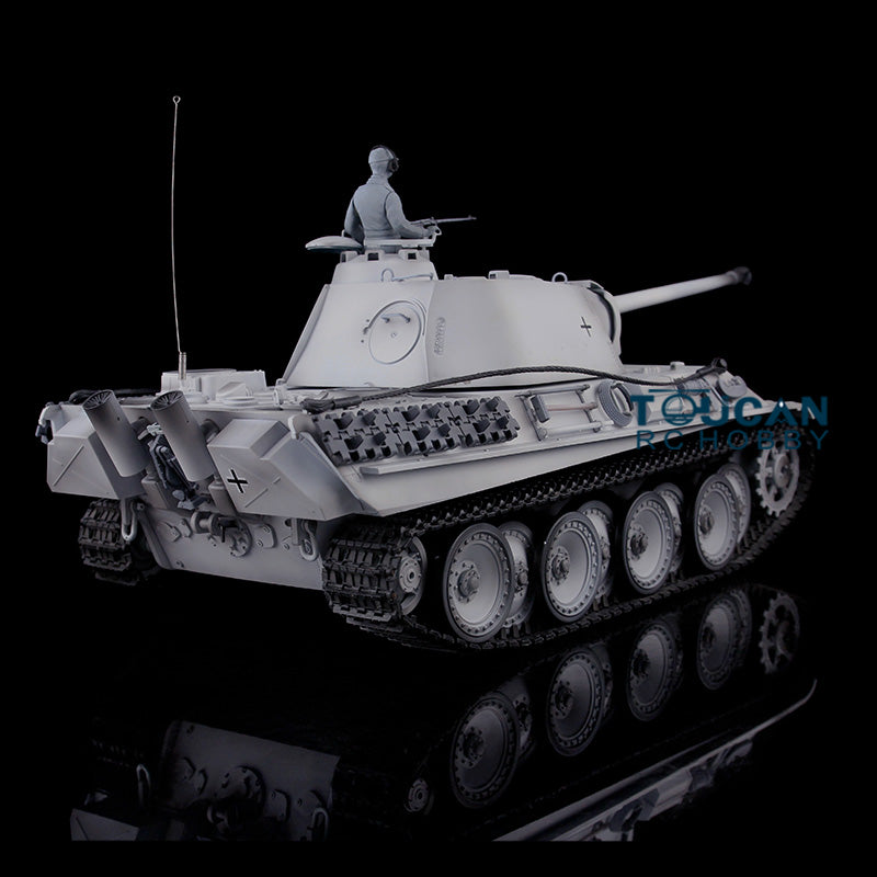 Henglong 1/16 TK7.0 RC Tank Plastic German Panther G 3879 RTR BB Shooting Tank w/ 360 Degrees Rotating Turret Infrared Battle System