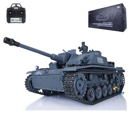 Henglong 1/16 7.0 Plastic RC Tank 3868 German Stug III RTR Machine Gun Smoking BB Shooting Infrared Combating System