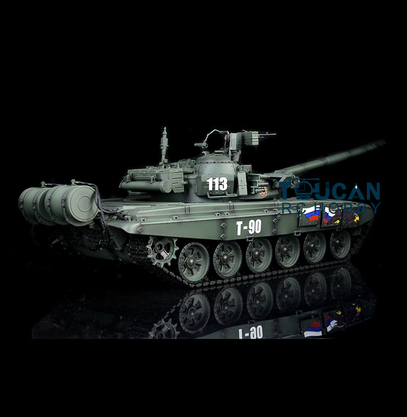 Henglong 1/16 RC Tank Model 3938 T90 W/ Metal Chassis 7.1 Version Sound Effect 360 Degrees Rotating Turret Infrared System Flash