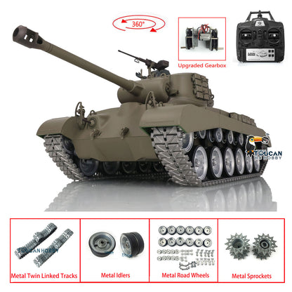 IN STOCK Henglong 1/16 TK7.0 M26 RTR RC Tank 3838 w/ Metal Tracks w/ Double Rubber Pad 360 Degrees Rotating Turret Metal Sprocket Road Wheels