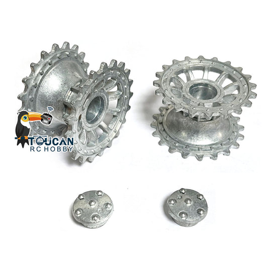 Henglong Metal Sprockets Wheels Suitable for 1/16 Scale 2.4Ghz German Tiger I 3818 German Panther 3819 RC Tank Model Accessories