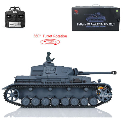 Henglong 1/16 TK7.0 Radio Control Tank Model 3859 RC Plastic German Panzer IV F2 w/ 360 Degrees Rotating Turret Infrared Battle System