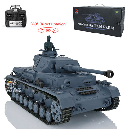 Henglong 1/16 TK7.0 Radio Control Tank Model 3859 RC Plastic German Panzer IV F2 w/ 360 Degrees Rotating Turret Infrared Battle System