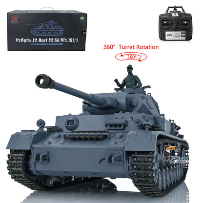 Henglong 1/16 TK7.0 Radio Control Tank Model 3859 RC Plastic German Panzer IV F2 w/ 360 Degrees Rotating Turret Infrared Battle System