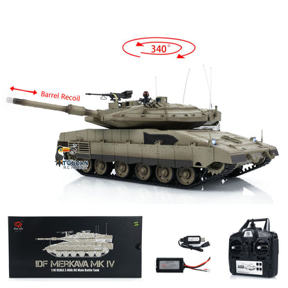 IN STOCK Henglong RC Tank TK7.0 IDF Merkava MK IV RC Main Battle Tank Infrared Combating Turret Rotation Standard Edition 3958-1