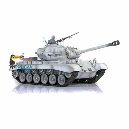 Henglong 1/16 TK7.0 M26 Pershing RC Tank Model 3838 w/ 360 Degrees Rotating Turret Metal Road Wheels Tracks w/ Double Rubber Pad