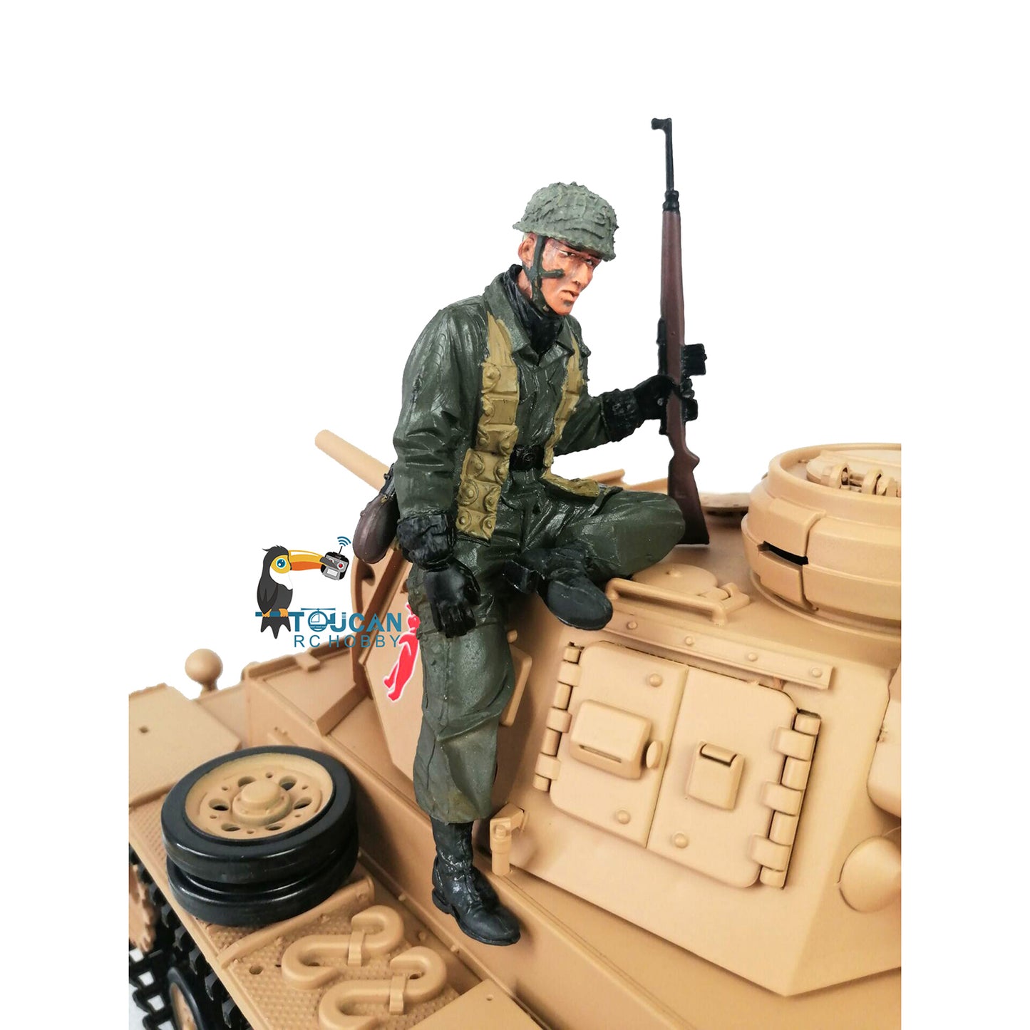 Henglong Male Resin German Soldier Figure Decoration Spare Parts For DIY 1/16 Scale RC Radio Control Tank Model