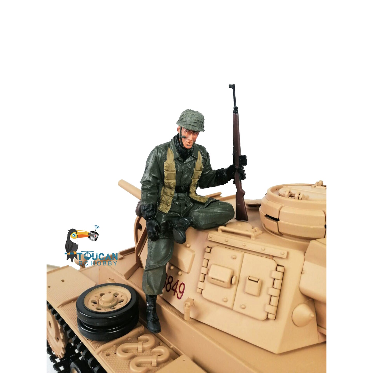 Henglong Male Resin German Soldier Figure Decoration Spare Parts For DIY 1/16 Scale RC Radio Control Tank Model