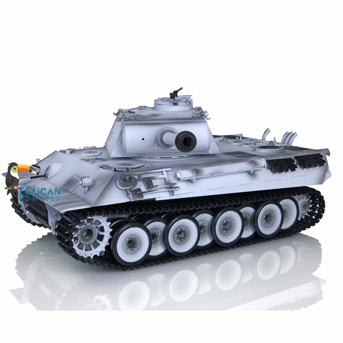 Henglong 1/16 TK7.0 Upgraded German Panther RTR RC Tank Model 3819 w/ FPV 360 Degrees Rotating Turret Metal Tracks Engine Sound