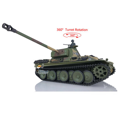 Henglong 1/16 TK7.0 RC Tank Plastic German Panther G 3879 RTR BB Shooting Tank w/ 360 Degrees Rotating Turret Infrared Battle System