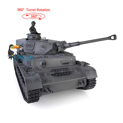 Henglong 1/16 TK7.0 Radio Control Tank Model 3859 RC Plastic German Panzer IV F2 w/ 360 Degrees Rotating Turret Infrared Battle System