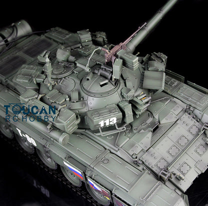 Henglong 1/16 RC Tank Model 3938 T90 W/ Metal Chassis 7.1 Version Sound Effect 360 Degrees Rotating Turret Infrared System Flash